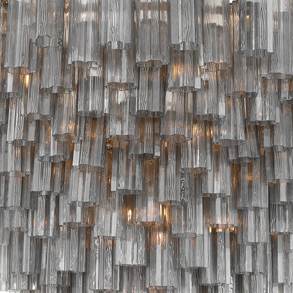 Crystorama Addis 62" 40-Light Chandelier Aged Brass Smoke - detail