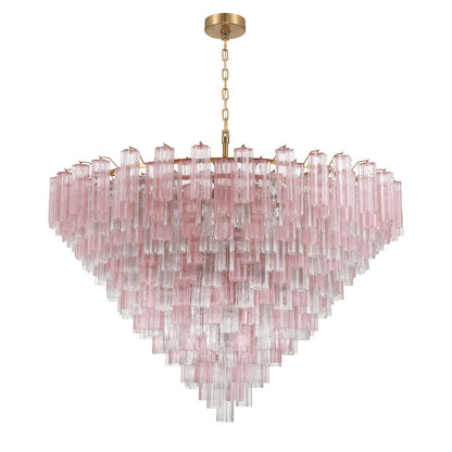 Crystorama Addis 62" 40-Light Chandelier Aged Brass Spring - detail