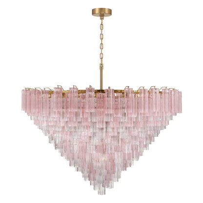 Crystorama Addis 62" 40-Light Chandelier Aged Brass Spring - detail