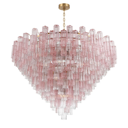 Crystorama Addis 62" 40-Light Chandelier Aged Brass Spring - detail