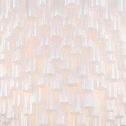 Crystorama Addis 62" 40-Light Chandelier Aged Brass White - detail
