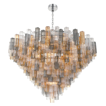Crystorama Addis 62" 40-Light Chandelier Polished Chrome Autumn - detail