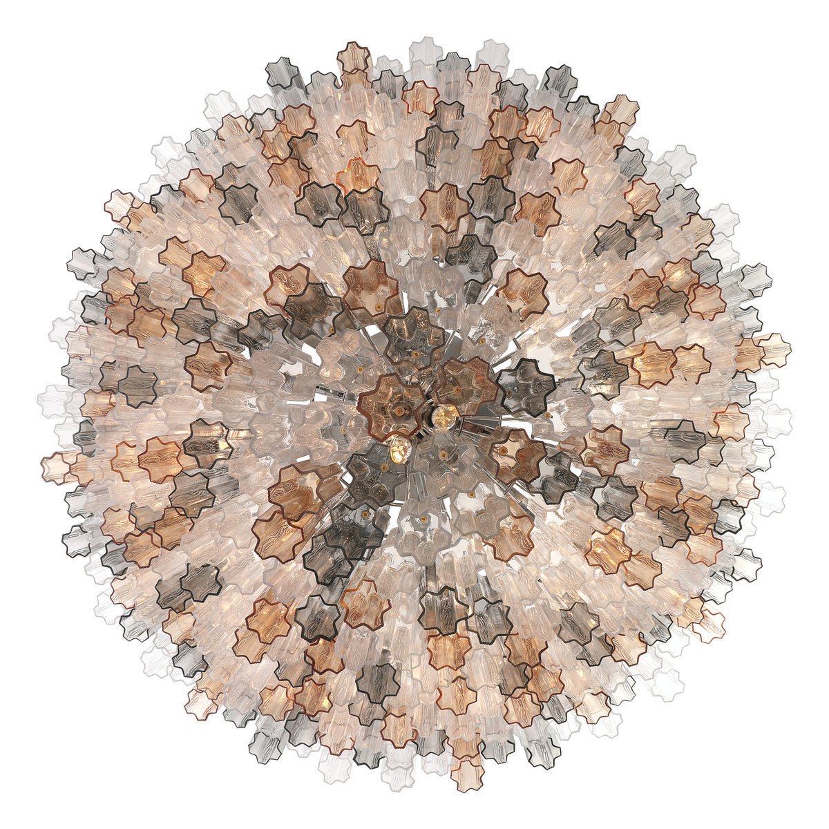 Crystorama Addis 62" 40-Light Chandelier Polished Chrome Autumn - detail