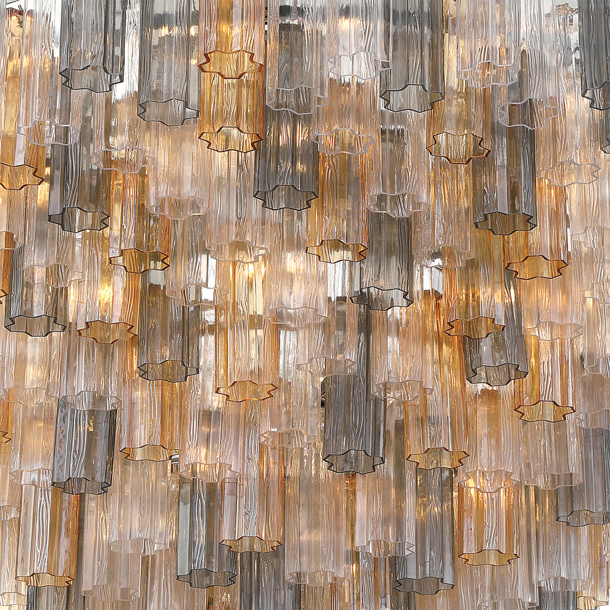 Crystorama Addis 62" 40-Light Chandelier Polished Chrome Autumn - detail