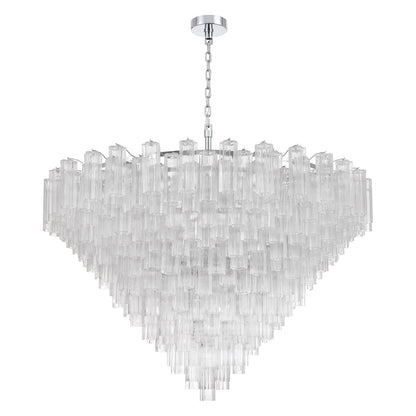 Crystorama Addis 62" 40-Light Chandelier Polished Chrome Clear - detail