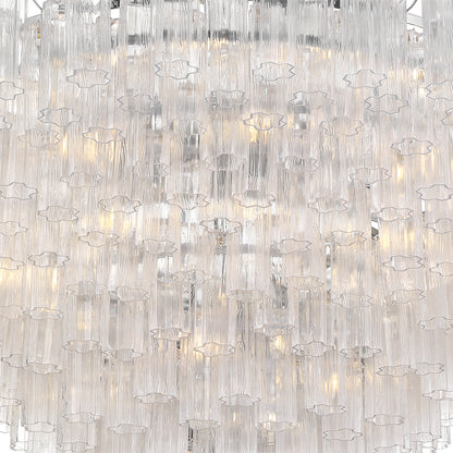 Crystorama Addis 62" 40-Light Chandelier Polished Chrome Clear - detail