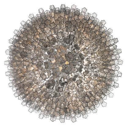 Crystorama Addis 62" 40-Light Chandelier Polished Chrome Smoke - detail