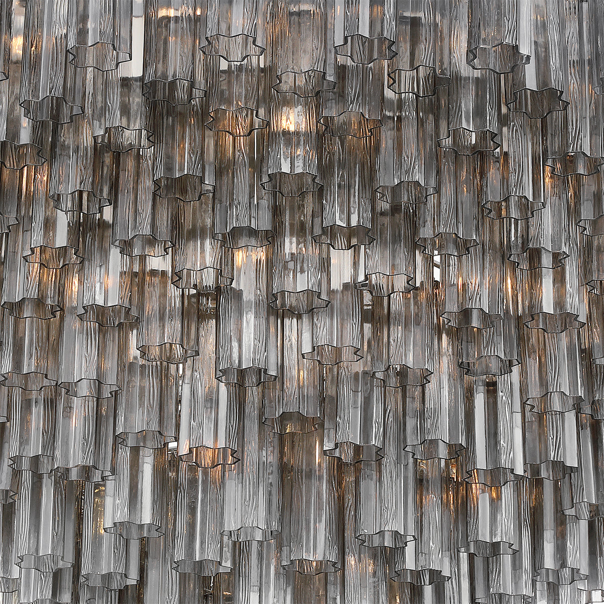 Crystorama Addis 62" 40-Light Chandelier Polished Chrome Smoke - detail