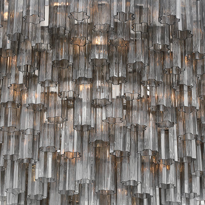 Crystorama Addis 62" 40-Light Chandelier Polished Chrome Smoke - detail