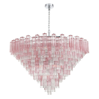 Crystorama Addis 62" 40-Light Chandelier Polished Chrome Spring