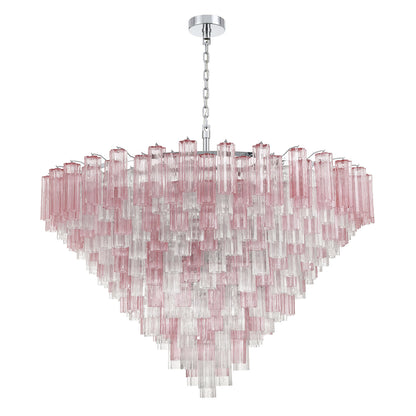 Crystorama Addis 62" 40-Light Chandelier Polished Chrome Spring - detail