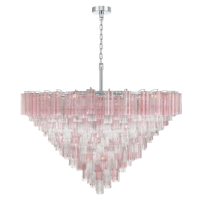 Crystorama Addis 62" 40-Light Chandelier Polished Chrome Spring - detail