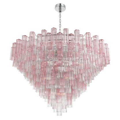 Crystorama Addis 62" 40-Light Chandelier Polished Chrome Spring - detail