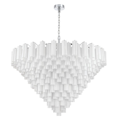 Crystorama Addis 62" 40-Light Chandelier Polished Chrome White - detail