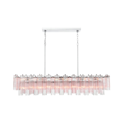 Crystorama Addis 65" 16-Light Linear Chandelier Polished Chrome Spring - detail