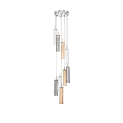 Crystorama Addis 12" LED Multi-Light Pendant Polished Chrome Autumn
