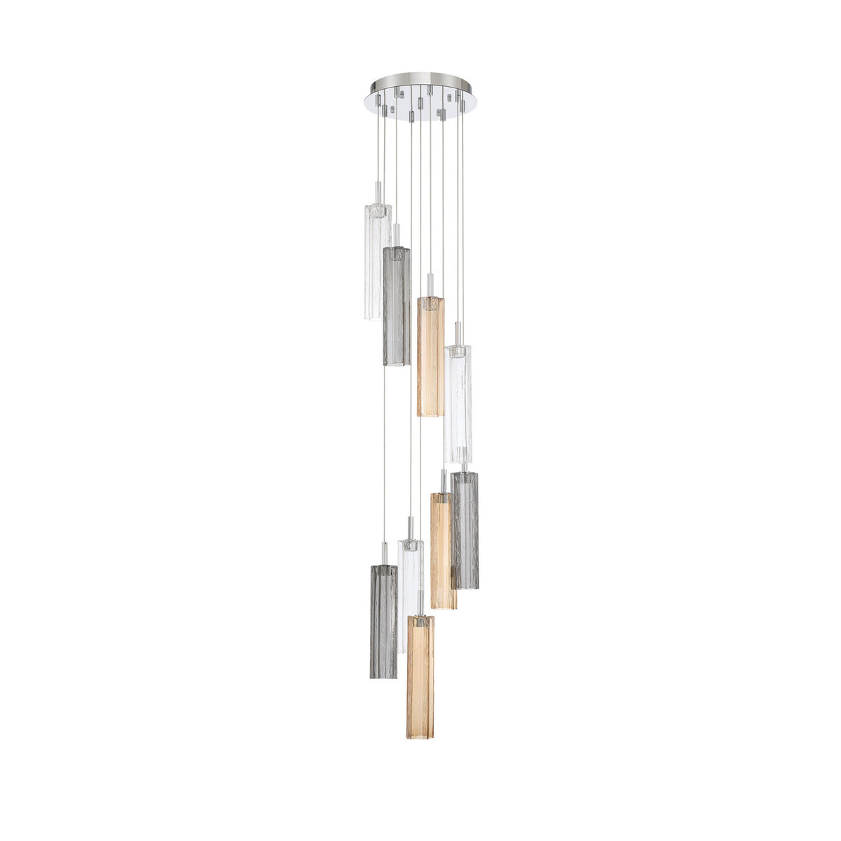 Crystorama Addis 12" LED Multi-Light Pendant Polished Chrome Autumn - detail