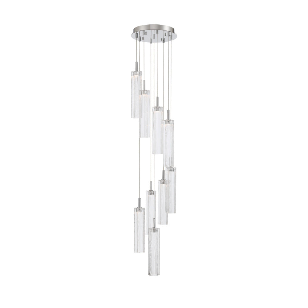 Crystorama Addis 12" LED Multi-Light Pendant Polished Chrome Clear