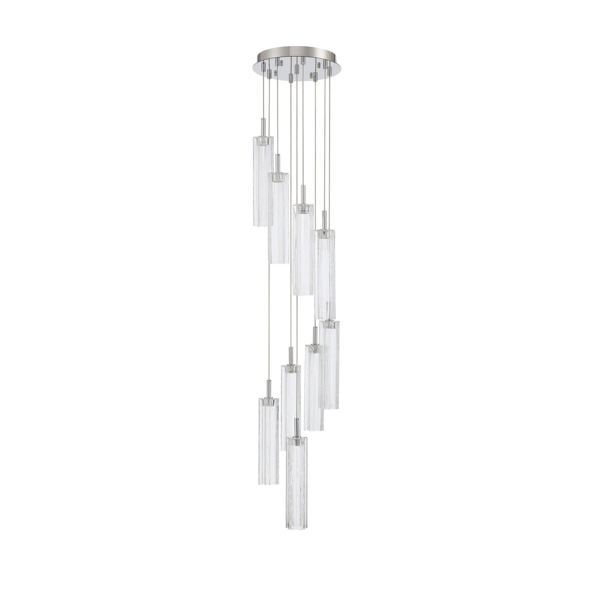 Crystorama Addis 12" LED Multi-Light Pendant Polished Chrome Clear - detail