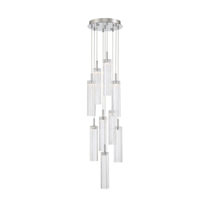 Crystorama Addis 12" LED Multi-Light Pendant Polished Chrome Clear - detail