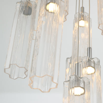Crystorama Addis 12" LED Multi-Light Pendant Polished Chrome Clear - detail