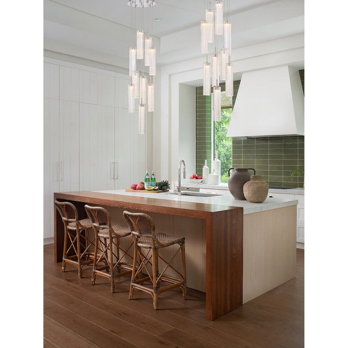 Crystorama Addis 12" LED Multi-Light Pendant Polished Chrome Clear - lifestyle