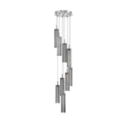 Crystorama Addis 12" LED Multi-Light Pendant Polished Chrome Smoke - detail