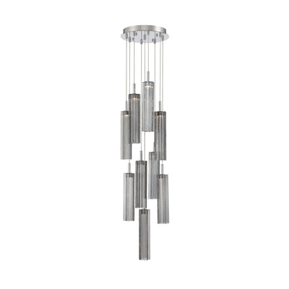 Crystorama Addis 12" LED Multi-Light Pendant Polished Chrome Smoke - detail
