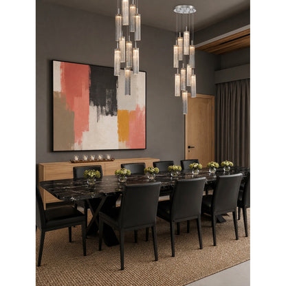 Crystorama Addis 12" LED Multi-Light Pendant Polished Chrome Smoke - lifestyle