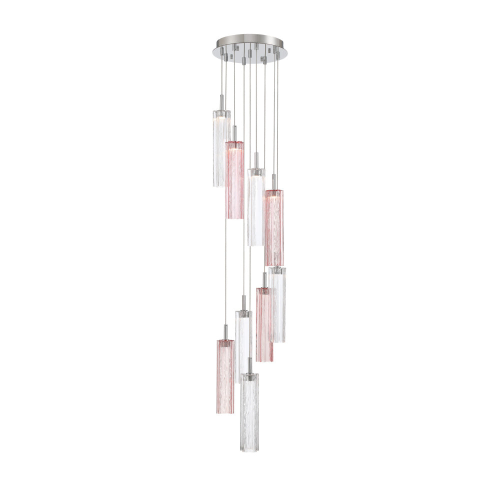 Crystorama Addis 12" LED Multi-Light Pendant Polished Chrome Spring