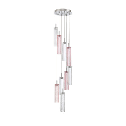 Crystorama Addis 12" LED Multi-Light Pendant Polished Chrome Spring - detail