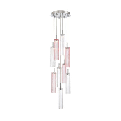 Crystorama Addis 12" LED Multi-Light Pendant Polished Chrome Spring - detail
