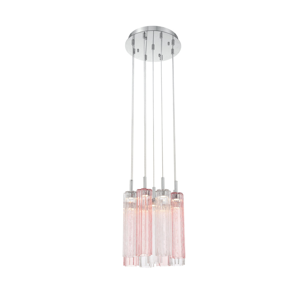 Crystorama Addis 12" LED Multi-Light Pendant Polished Chrome Spring - detail