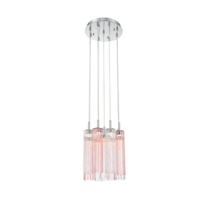 Crystorama Addis 12" LED Multi-Light Pendant Polished Chrome Spring - detail