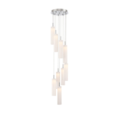 Crystorama Addis 12" LED Multi-Light Pendant Polished Chrome White