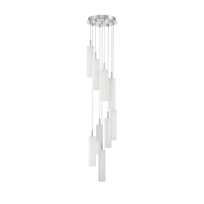 Crystorama Addis 12" LED Multi-Light Pendant Polished Chrome White - detail