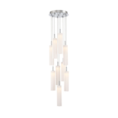 Crystorama Addis 12" LED Multi-Light Pendant Polished Chrome White - detail