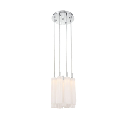 Crystorama Addis 12" LED Multi-Light Pendant Polished Chrome White - detail