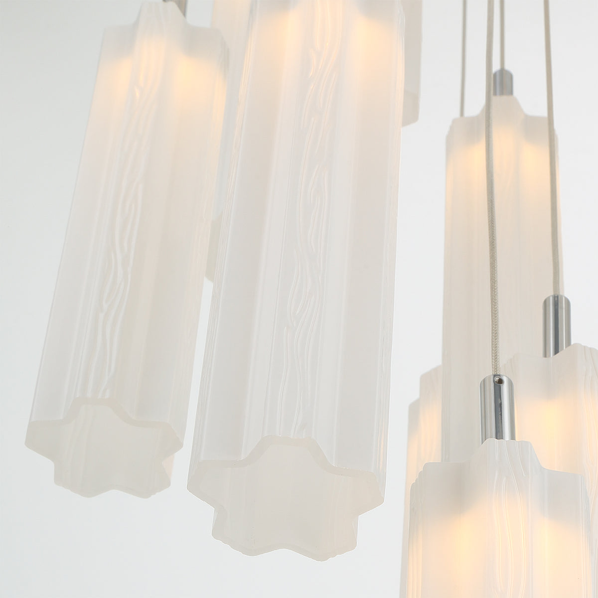 Crystorama Addis 12" LED Multi-Light Pendant Polished Chrome White - detail