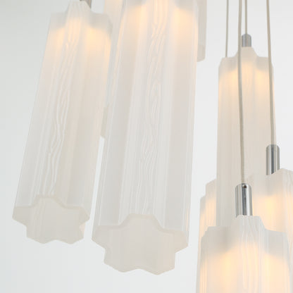 Crystorama Addis 12" LED Multi-Light Pendant Polished Chrome White - detail