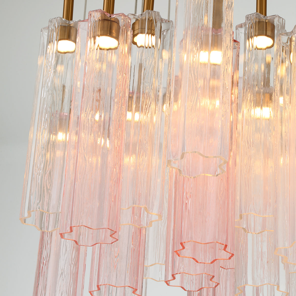 Crystorama Addis 26" LED Multi-Light Pendant Aged Brass Spring - detail