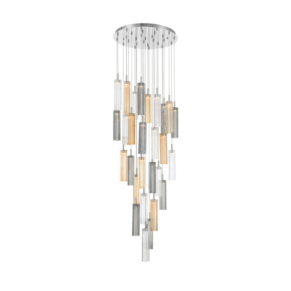 Crystorama Addis 26" LED Multi-Light Pendant Polished Chrome Autumn