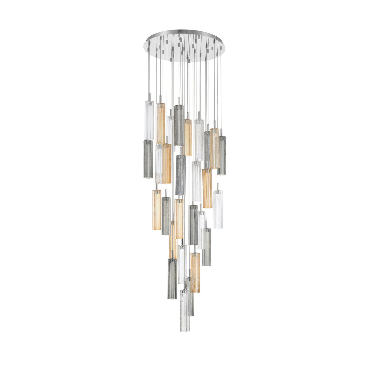 Crystorama Addis 26" LED Multi-Light Pendant Polished Chrome Autumn - detail