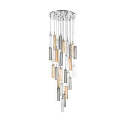 Crystorama Addis 26" LED Multi-Light Pendant Polished Chrome Autumn - detail