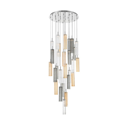 Crystorama Addis 26" LED Multi-Light Pendant Polished Chrome Autumn - detail