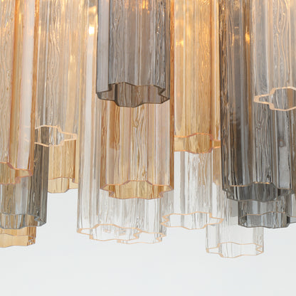 Crystorama Addis 26" LED Multi-Light Pendant Polished Chrome Autumn - detail