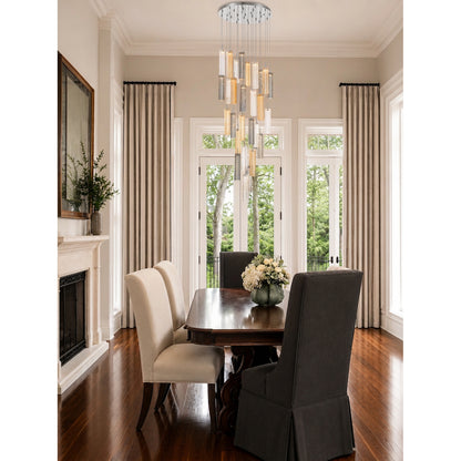 Crystorama Addis 26" LED Multi-Light Pendant Polished Chrome Autumn - lifestyle