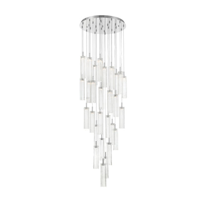 Crystorama Addis 26" LED Multi-Light Pendant Polished Chrome Clear