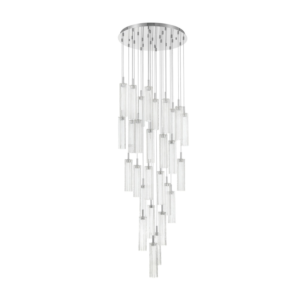 Crystorama Addis 26" LED Multi-Light Pendant Polished Chrome Clear - detail