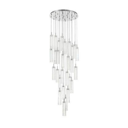 Crystorama Addis 26" LED Multi-Light Pendant Polished Chrome Clear - detail